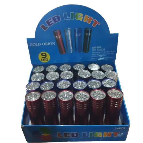 GOLD ORION 9 LED MİNİ EL FENERİ PİLLİ